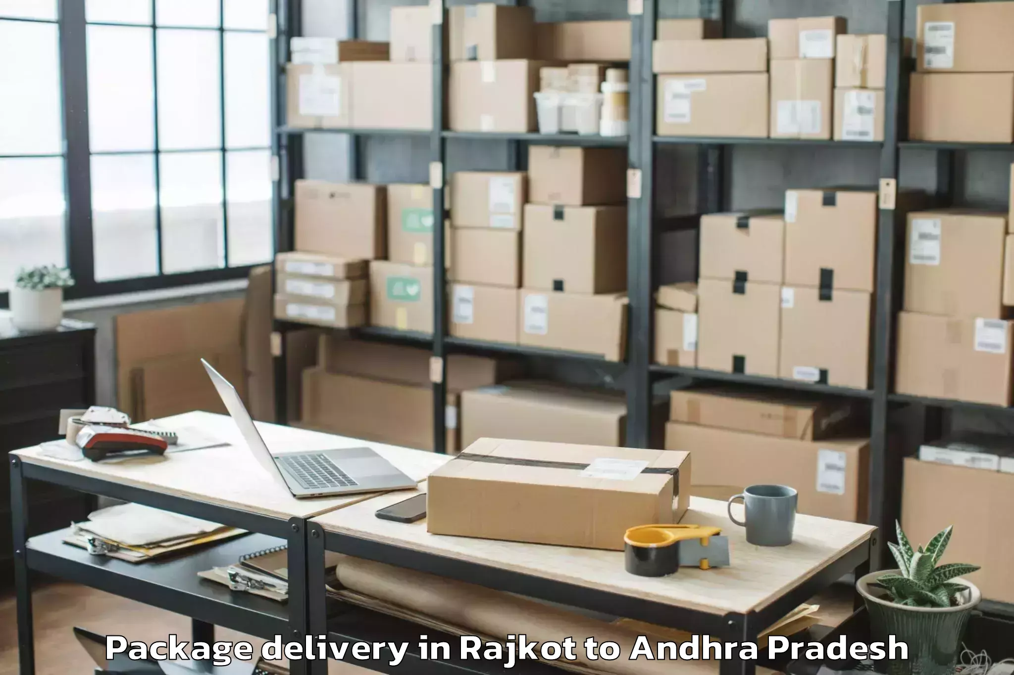 Trusted Rajkot to Movva Package Delivery